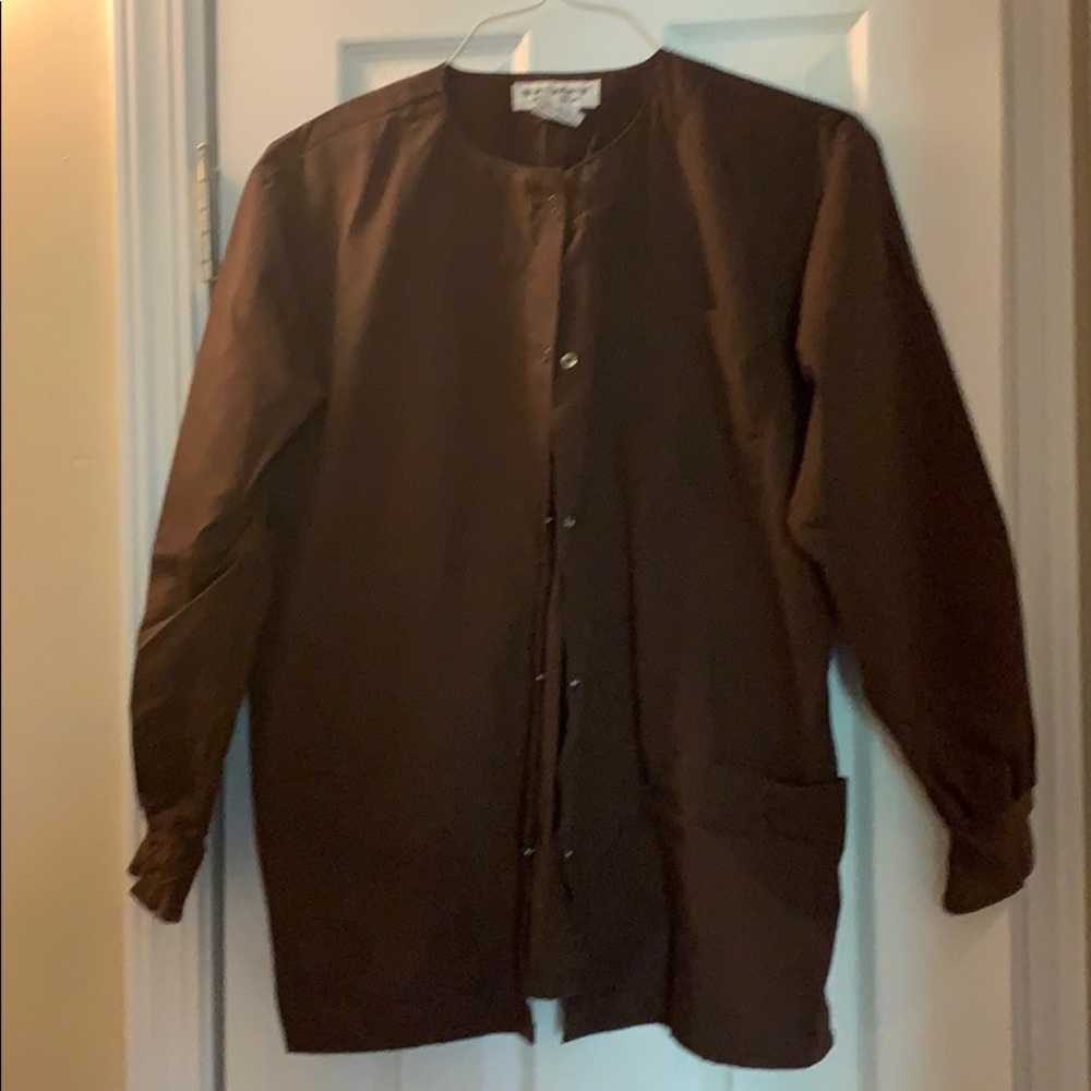 Brown Scrubs Lab Coat, Size XS